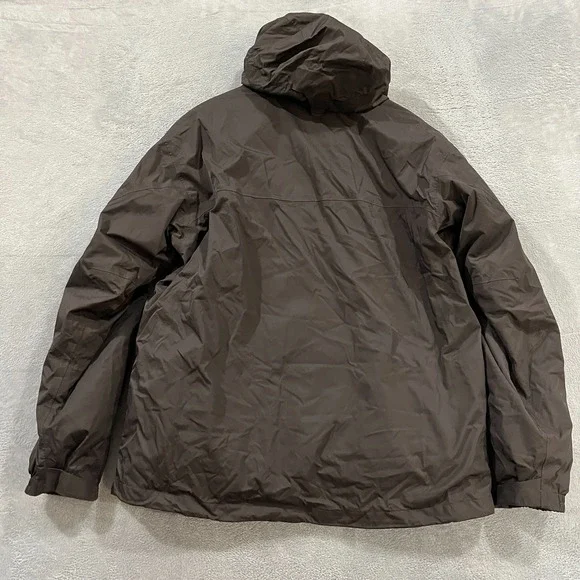 Columbia Jacket Mens XL Brown Interchange Hooded Waterproof